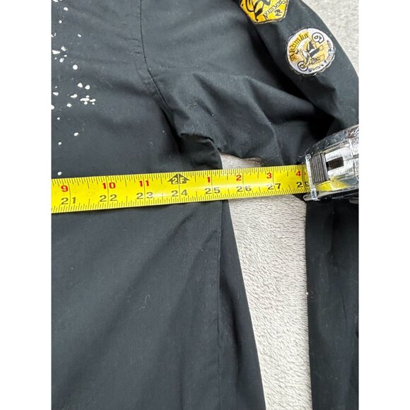 Akademiks Shirt Black Mens XL Long-Sleeve Button-Up Yellow Trim & Patches - Picture 8 of 9